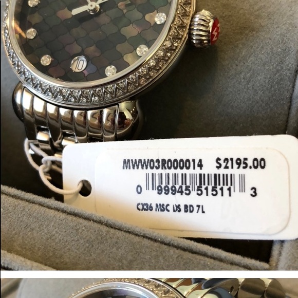 Michele CSX Diamond and black irredesent face watch w/day of the month c… - Picture 14 of 14